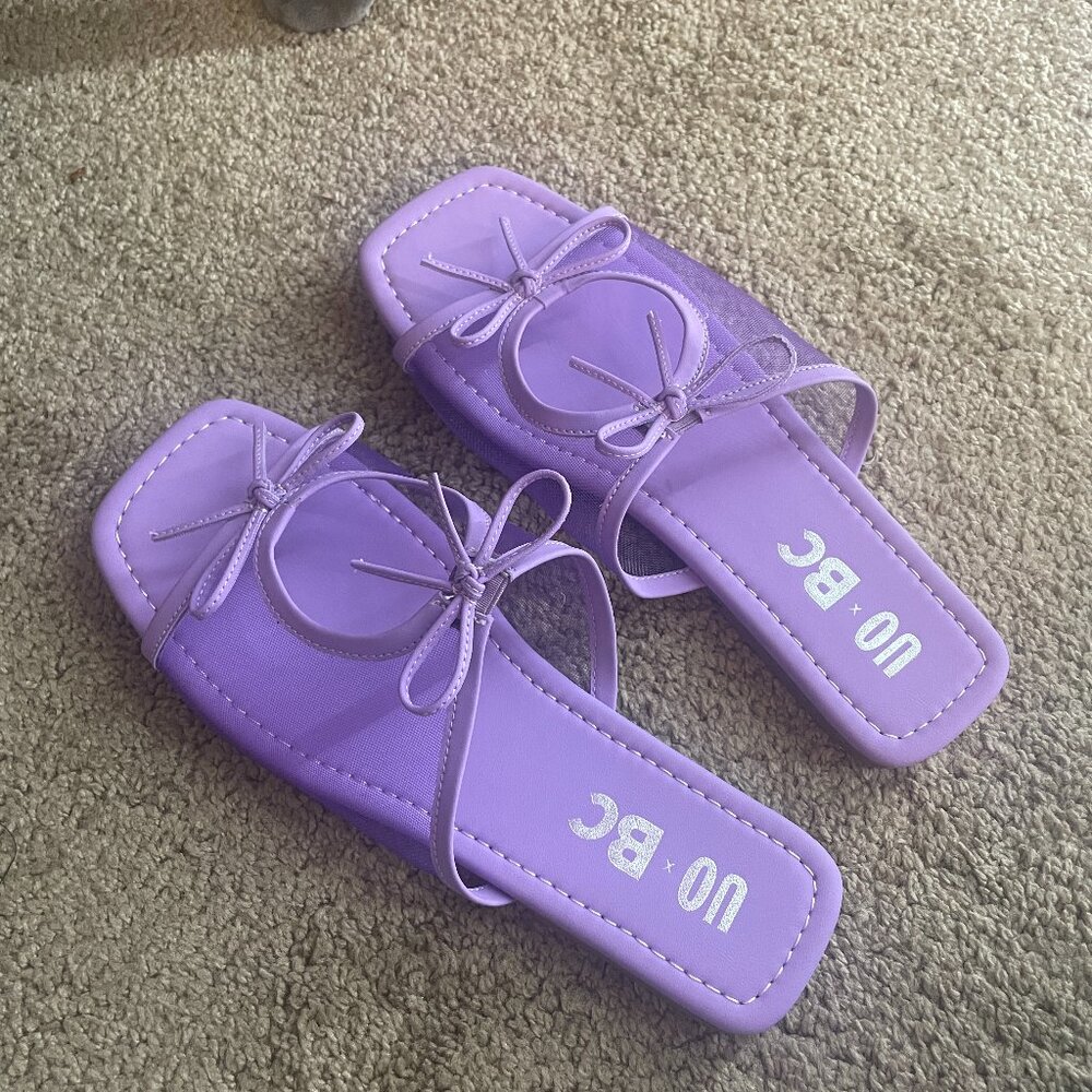 UO Urban Outfitters Mesh Purple Sandal Flat Size 9.5 LIKE NEW